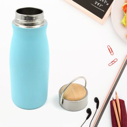 Stainless Steel Water Bottle With Handle, Fridge Water Bottle, Stainless Steel Water Bottle Leak Proof, Rust Proof, Hot & Cold Drinks, Gym Sipper BPA Free Food Grade Quality, Steel fridge Bottle For office / Gym / School (360 ML) - Image 5