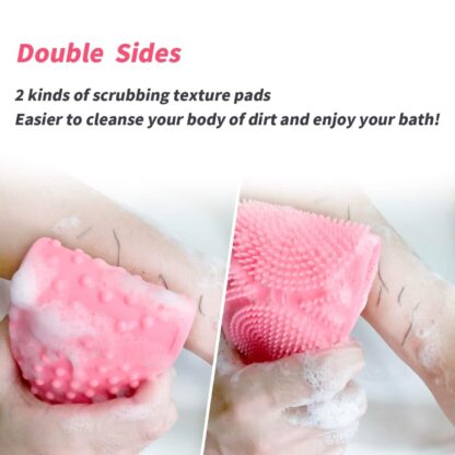 Silicone Body Back Scrubber Double Side Bathing Brush for Skin Deep Cleaning Massage, Dead Skin Removal (101 Gm | medium Size /1pc) - Image 6