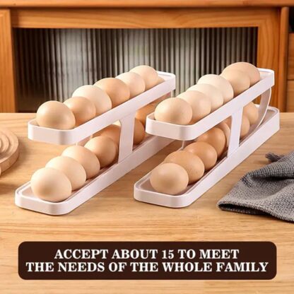 Plastic 2-Tier Rolling Egg Dispenser For 12-14 Eggs (1 Pc) - Image 8