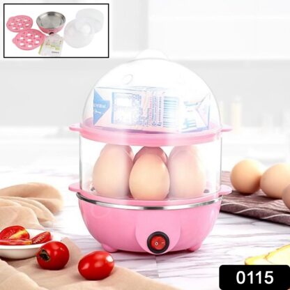 Egg Boiler / Poacher / Cooker / Electric Steamer (2 Layer) - Image 2