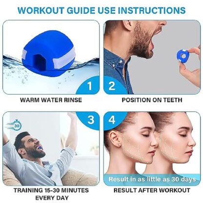 Blue Mouth Exerciser Used To Gain Sharp And Chiselled Mouth Easily And Fast (1 Pc) - Image 3