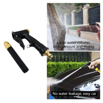 Plastic Body, Metal Trigger & Brass Nozzle Water Spray Gun For Water Pipe | Non-Slip | Comfortable Grip | Multiple Spray Modes | Ideal Pipe Nozzle For Car Wash, Gardening,& Other Uses - Image 3