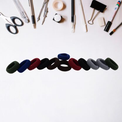 Tyre Shape Hair Rubber Bands Pack of 12 (Multicolour) - Image 6