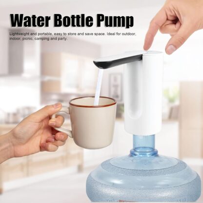 Foldable Water Dispenser, Portable Water Bottle Pump USB Charging Electric Automatic Drinking Pump, Portable Drinking Dispenser Pump for Home Kitchen Living Room Office Camping - Image 5