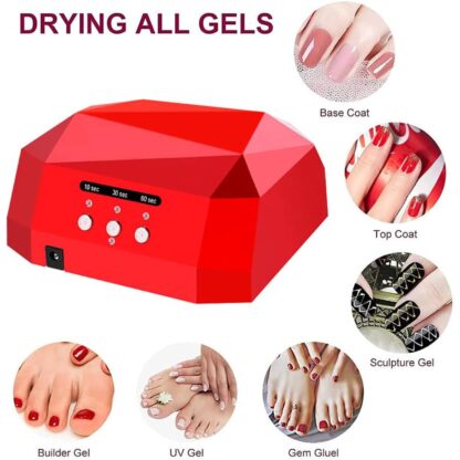 36W LED Nail Dryer Fast Curing Lamp with Motion Sensor (1 Pc) - Image 6