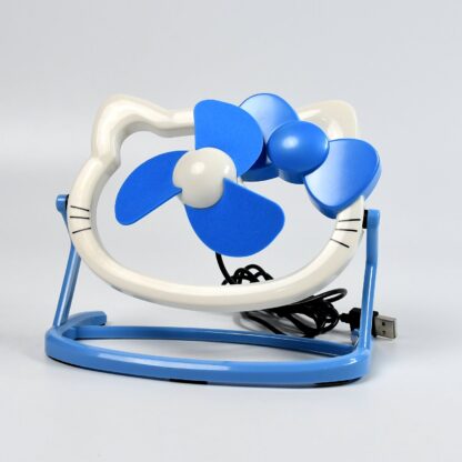 HELLO KITTY CARTOON FAN CUTE BRIGHT COLOR DESKTOP OFFICE USB MINI FAN PERSONAL DESKTOP FAN (Battery Not Include) - Image 3