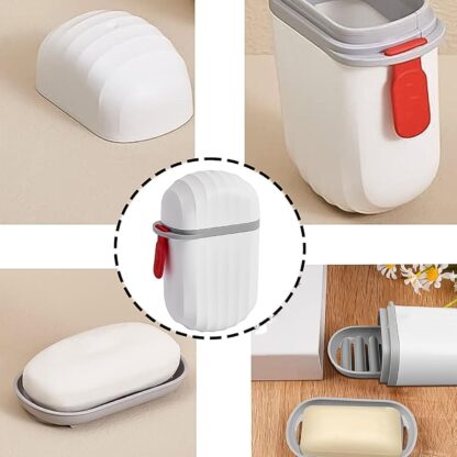 Stylish and Practical Soap Holder for Travel  Soap Box With Secure Seal and Non Leak Design Stylish Soap Box for Home, Bathroom, Hiking, Travel, Camping Capsule Soap Box (1 Pc) - Image 6