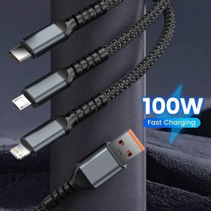 3-in-1 Super Fast Charging Cable 100w - Image 6