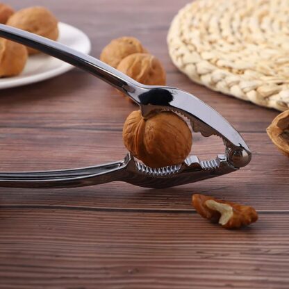 SMALL WALNUT CRACKER, LUXURY DIE CAST STAINLESS ALLOY NUT CUTTER WALNUT CLAMP PLIER PORTABLE SMART WALNUT AKHROT HOUSEHOLD OPEN CORE PLIERS FOR ALL NUTS - Image 5