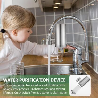 304 Stainless Steel Faucet Mount Water Filter, Water Purifier (1 Set) - Image 4