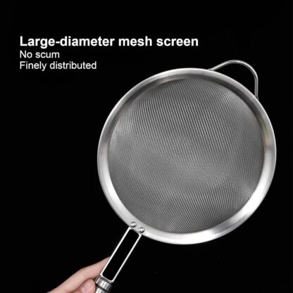 Mesh Sieve Quality Stainless Steel Fine Mesh Strainer with Sturdy Handle and Hook, Ideal for Tea Coffee, Rice, Powder, Fruit Etc Kitchen Food Kitchen Utensil - Image 5