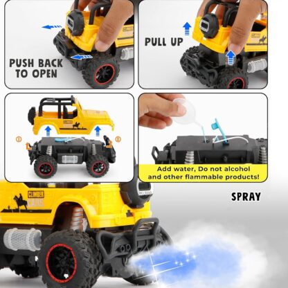 Mist Spray Race Car Toy Off Road Speed Car With Smoke (Water Sprayer Mist With Light) High Strength Climbing Power & Smoke Effect (Color May Vary), Kids - Image 6