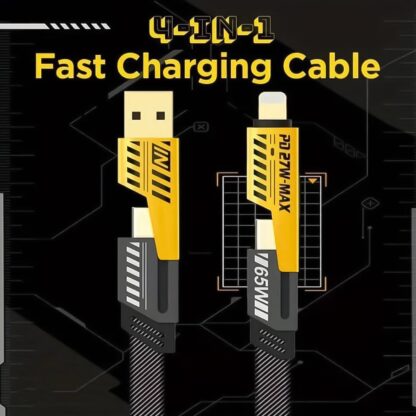 4 in 1 Charging Cable 65W Cable (1 Pc) - Image 6