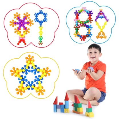 Star Shaped, Star Block Interlocking Blocks Colorful Star Building Blocks (100 Pcs Set) - Image 8