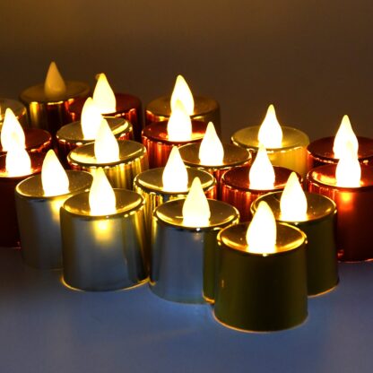 Electrical Candles Diya LED Tea Light, Plastic Candle Light Candle Candle (24 Pc Set) - Image 6