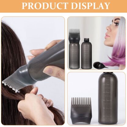 Comb Applicator Bottle, Hair Oil Applicator Bottle for Hair Dye Bottle Applicator Brush with Graduated Scale, Professional Brush Applicator Comb Hairdressing Coloring Styling Tool (1 Pc) - Image 8