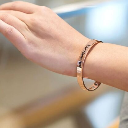 Customized / Personalized Stylish Kada Bracelet (1 Pc / Rose gold Copper) - Image 6