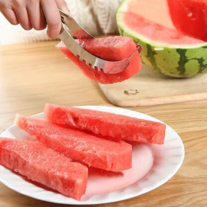 3in1 Stainless Steel Watermelon Cantaloupe Slicer Knife, Corer Fruit, Vegetable Tools Kitchen (1 Pc) - Image 5