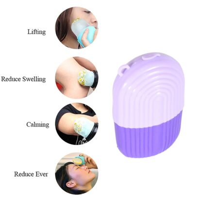 BEAUTY ICE ROLLER FOR FACE MASSAGER & EYE REUSABLE FACE ROLLERS FACIAL ROLLER ( Purple Color) - Image 8