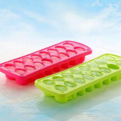 Plastic Ice Cube Tray- Cube Plastic Ice Cube Moulds & Tray with Flexible Ice Trays, Stackable Flexible & Twist Release Safe Ice Cube Molde - Image 5