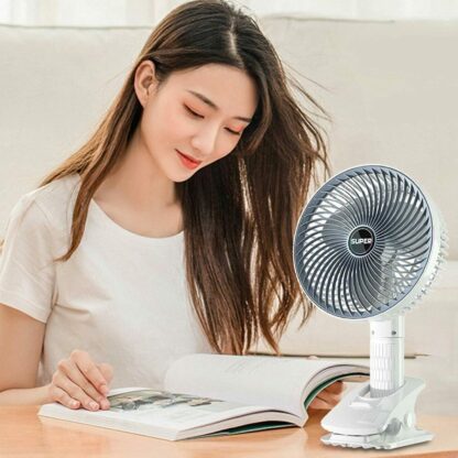 Multifunctional USB Desk Fan Clipped Fan (1 Pc / With Brown Box) - Image 8