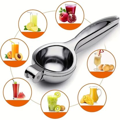 Premium Lemon Squeezer, Large Heavy Duty Handheld Juicer for Lemon, Stainless Steel Hand Press Citrus Juicer (1 Pc) - Image 7