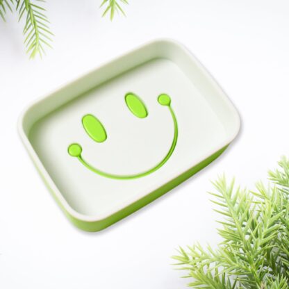 Portable Travel Home Box Cute Cartoons Smile Face Container Draining Holder Soap Dish - Image 6