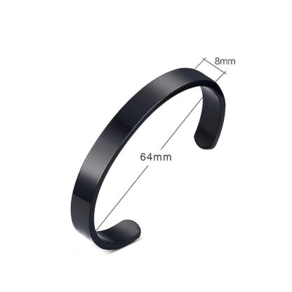 Customized / Personalized Stylish Kada Bracelet (1 Pc / Black) - Image 6