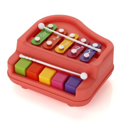 2 in 1 Baby Piano Xylophone Toy for Toddlers, 5 Multicolored Key Keyboard Xylophone Piano, Preschool Educational Musical Learning Instruments Toy for Baby Kids Girls Boys 3+ Years (1 Pc) - Image 4