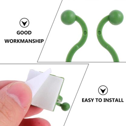 Plant Climbing Wall Fixture Clip Self-Adhesive Hook (40 Pcs Set / With plastic box) - Image 7