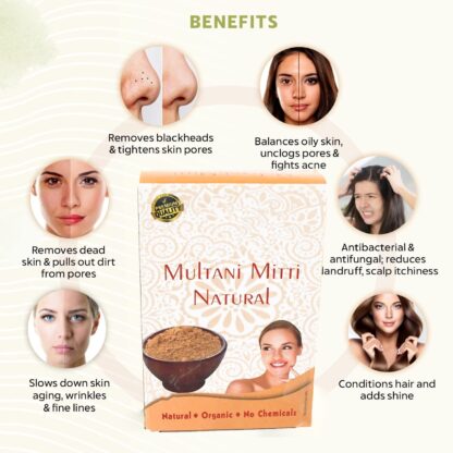 80gram Herbal Tan Removing Multani Mitti Face Pack For Skin Care Age Group - Image 3