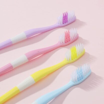 2-in-1 Tooth Brush with Tongue Scraper, Soft Bristle & Long Handle (8Pcs) Soft Toothbrush - Image 6