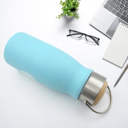 Stainless Steel Water Bottle With Handle, Fridge Water Bottle, Stainless Steel Water Bottle Leak Proof, Rust Proof, Hot & Cold Drinks, Gym Sipper BPA Free Food Grade Quality, Steel fridge Bottle For office / Gym / School (360 ML) - Image 3