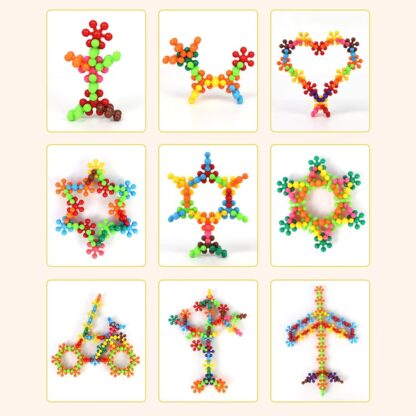 Star Shaped, Star Block Interlocking Blocks Colorful Star Building Blocks (100 Pcs Set) - Image 9