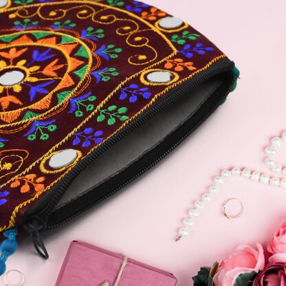 Handcrafted Cotton Embroidered Shoulder Bag / Purse for Girls & women (1 Pc / 9 Inch / Mix Desing) - Image 8