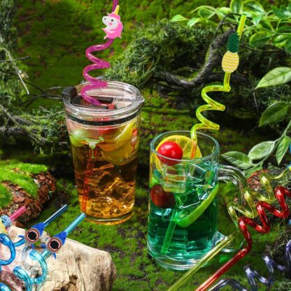 Reusable Plastic Straws (12 pcs Set / Mix Design) - Image 6