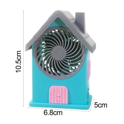 Mini House Fan House Design Rechargeable Portable Personal Desk Fan For Home , Office & Kids Use (Battery Not Include) - Image 5