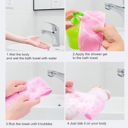 Powerful Rubbing Back,Artifacts Long Back Skin Soft Body Cleaning Scrubber - Image 5