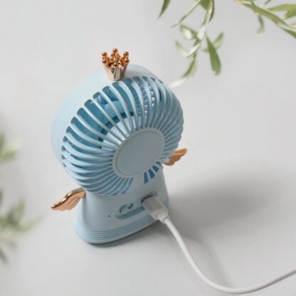 Cute Electric Mini Handheld Fan, Portable USB Rechargeable Mini Fan for Home, Office, Travel and Outdoor Use (1 Pc) - Image 5