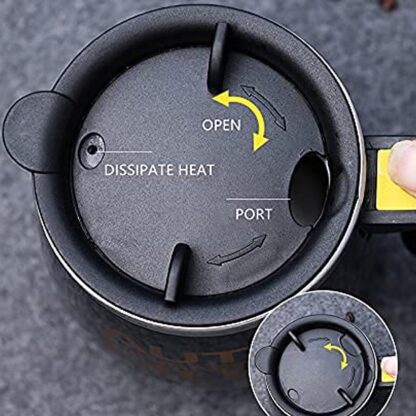 Self Stirring Mug With Lid used in all kinds of household and official places for serving drinks, coffee, any types of beverages etc. (1 Pc / 400 ML) - Image 7