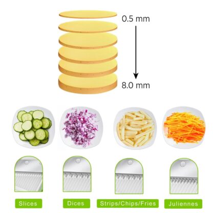 MULTI FUNCTIONAL TIME SAVING ADJUSTABLE HAND PRESS VEGETABLES CHOPPER - Image 7