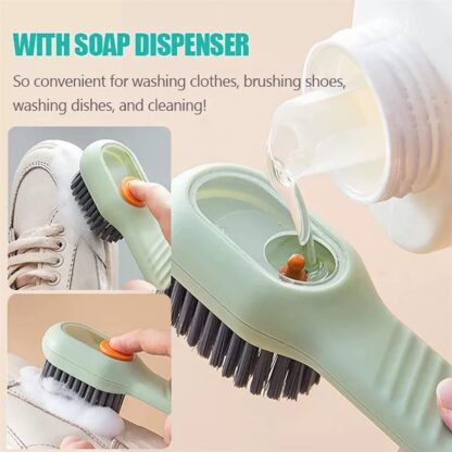 Multifunctional Scrubbing Brush with Liquid / Soap Dispenser, Cleaning Brush with Liquid / Soap Dispenser, Shoe Brush for Cleaning, Cloth Cleaning Brush with Handle Liquid Shoe Brush For Shoe Clothes (1 Pc) - Image 7