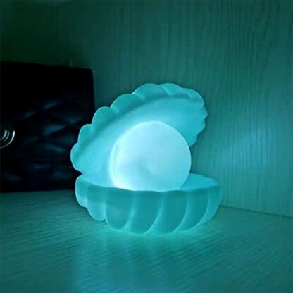 Pearl Shell Night Lamp Decorate Desk Lights Nursery Toy Lamp Led Pearl Shell Night Lights for Bedroom & Home (Small Battery Operated) - Image 3