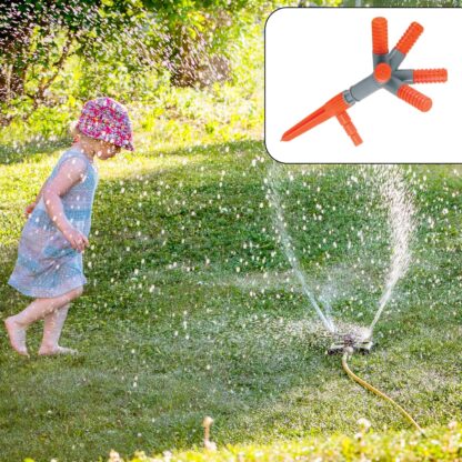 Garden Sprinkler 360° Rotating Adjustable Round 5 Arm Lawn Water Sprinkler for Watering Garden Plants / Pipe Hose Irrigation Yard Water Sprayer - Image 4