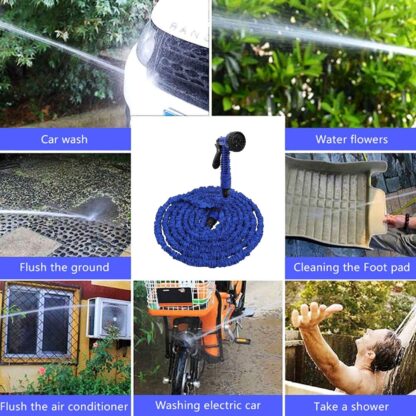 Expandable Magic Garden Hose with Spray Gun, 4 Metre Pipe 7 Spray Modes Nozzle (1 Set) - Image 6