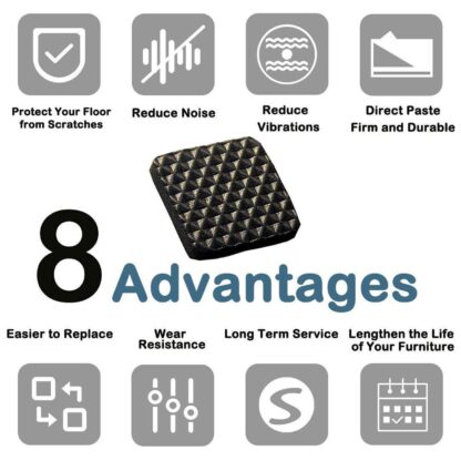 Self Adhesive Furniture Pads - Square (18 Pcs Set) - Image 7