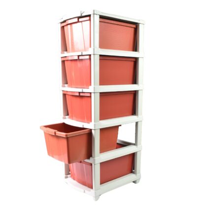 5-Layer Plastic Drawer Storage Organizer, Multi-Purpose Cabinet (1 Pc) - Image 5