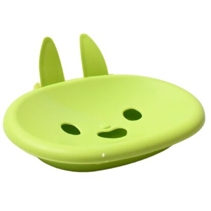 Soap Box Drain soap Box Cute Rabbit Shape Double soap Bowl Box Plastic Rack Storage Rack Bathroom Toilet Storage Box - Image 4