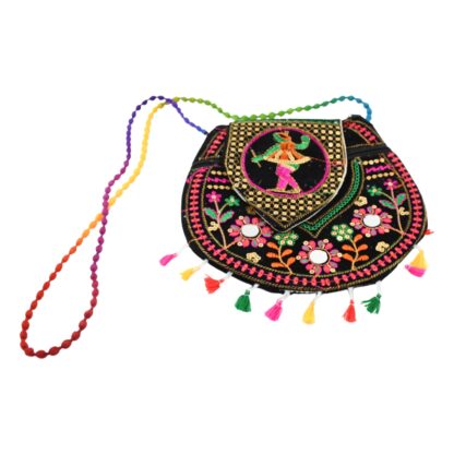 9 inch Handcrafted Cotton Embroidered Shoulder Bag for Girls & women (1 Pc) - Image 5