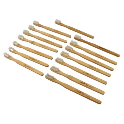 Bamboo Wooden Toothbrush Soft Toothbrush Wooden Child Bamboo Toothbrush Biodegradable Manual Toothbrush for Adult, Kids (15 pcs set / With Round Box) - Image 5